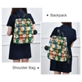 thumbnail image 4 of FORMRS Women's Travel Backpack Purse Anti-Theft Hidden Pockets Casual Shoulder Bag, Green Checkered Daisy, 4 of 7