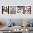 thumbnail image 2 of PixonSign Framed Wall Art European Cottage Christmas Storybook, Set of 4 Winter Snow Citycape Wall Decor Arts, Floral Wall Décor, Adhesive Canvas Poster, Modern Home Artwork - 12"x16" Black, 2 of 5