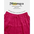 thumbnail image 5 of Moomaya Womens Solid Cotton Maxi Skirt with Pockets | Tiered 40-Inch Long Skirt | Elastic Waist Resort Wear | Summer Outfit, 5 of 7