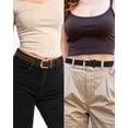 thumbnail image 4 of Maikun Women Belts Elastic Braided Woven Belt for Women 2pc Black Coffee Belt for Casual, 4 of 7