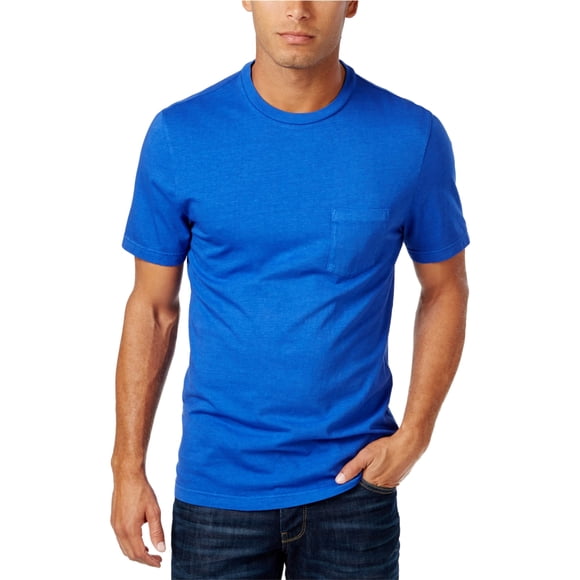 Playera básica jaspeada Club Room para hombre grande y alta azul