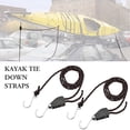 thumbnail image 3 of 2 Pack Kayak Rope Lock Tie Down Strap, Ratchet Pulley System, Galvanized Iron Hooks for Kayak, Canoe, 3 of 7
