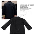 thumbnail image 2 of <p>Long Sleeve Chef Coat Kitchen Chef Coat Long Sleeve Stand Collar Chef Coat Men Women Kitchen Button Up Chef Uniform Jacket For Restaurant</p>, 2 of 7