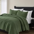 thumbnail image 4 of Juego de ropa de cama Palassio, de color verde oliva, 100% algodón, tamaño king, 4 of 8