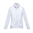 thumbnail image 2 of Boys 4-Piece Formal Wear Set Suit Vest Shirt Pants Tie Perfect for Wedding Pageboy Coming of Age Ceremony or Graduation Performance, 2 of 6