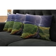 thumbnail image 5 of Ambesonne Summer Throw Pillow Cover 4 Pack, Solar Energy Storm Field, 24", Green Blue, 5 of 5