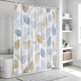 thumbnail image 6 of Botanical Leaves Bathroom Shower Curtains with 12 Hooks Waterproof Shower Curtain for Stalls and Bathtubs Orange Gray Blue Leaf Branches Modern Decorative Bathroom Privacy Curtain 36x72 Inches, 6 of 9