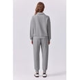thumbnail image 3 of Weardear Women 2 Piece Sets Long Sleeve Tracksuit Fall Travel Outfits Joggers Sets Half Zip Sweatsuit Matching Set, 3 of 7