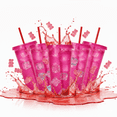 thumbnail image 1 of 15 vasos glitter con tapa y popote 710 mL reusables, 1 of 6