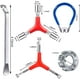 thumbnail image 2 of Llave para radios de bicicleta, kit de herramientas portátil para radios de bicicleta que incluye herramienta para rectificar llantas de bicicleta de 8 vías, llave para radios con mango de g, 2 of 5