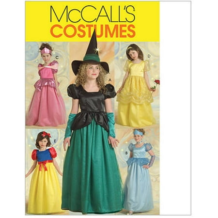 McCall's Children's and Girls' Princess and Witch Costumes, CCE (3, 4, 5, 6)