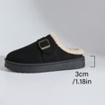 thumbnail image 5 of uublik Women Fuzzy Slippers Memory Foam House Slippers Indoor Outdoor Cozy Plush Closed Toe House Shoes, Black, 5 of 7