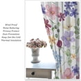 thumbnail image 5 of Floral Blackout Curtains, Spring Watercolor Flower Plant Rustic Modern Style Pattern for Bedroom Living Room, 2 Panel Set,52X84 Inch, 5 of 6
