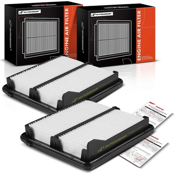 A-Premium 2-PC Engine Air Filter Compatible with Honda Civic 2006-2011, 1.3L, Replace# 17220RMX000, 61949157