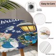 thumbnail image 3 of Navy Blue Snowman Christmas Round Tablecloth for 36-44 Inch Tables,Fitted Table Cover with Elastic Edge,Xmas Gifts Wreath Snowflake Waterproof Outdoor Table Cloth Protector for Patio Garden Dinner, 3 of 9