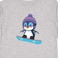 thumbnail image 4 of Inktastic Snowboard Penguin Boys or Girls Long Sleeve Toddler T-Shirt, 4 of 5