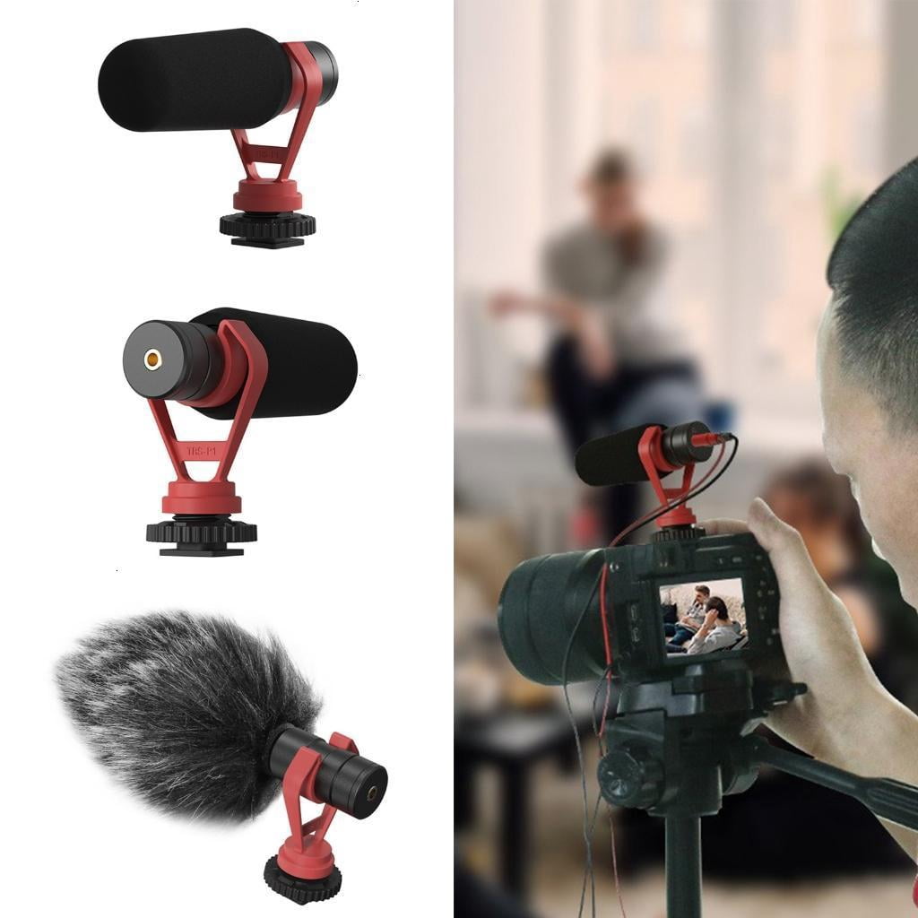 Microphone Video Podcast Condenser Interviewing Microphone with 3.5mm Port For Smartphone Camera Streaming Broadcast