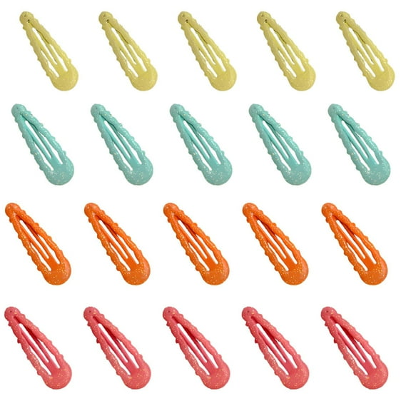DESIGNICE 20Pcs Baby Hair Clips,Unique Edge Design Toddler Hair Clips,Securely Hold Toddler Hair Accessories,Colormixing1,1.97"