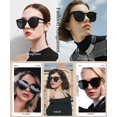 thumbnail image 2 of Gafas de Sol Dollger Polarizadas Grandes Ojos de Gato Negro + Carey, 2 of 6
