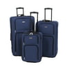 Travelers Club 3 pc. Genova soft-side rolling luggage set - Navy blue