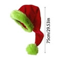 thumbnail image 2 of Adult Christmas Light-Up Plush Hat, Long Pile Fabric for Holiday Parties, Christmas Decorations for Indoor Outdoor Use, 2 of 7