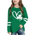 thumbnail image 2 of Kaemgyyd Toddler Baby Boy St. Patrick's Day T-Shirt Fashion Green Graphic Tee Teen Girls Long Sleeve Spring Top 3-14 Years, 2 of 5