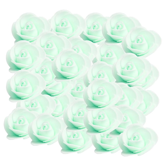 Rosas artificiales Yotijar 100 piezas espuma de poliéster para tocados bricolaje verde