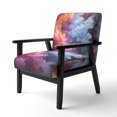 thumbnail image 3 of Designart "Nuance d'Une Nébuleuse Colorée" Chaise d'Appoint Rembourrée Multicolore - Chaise d'Astronomie et d'Espace pour Salon, 3 of 7