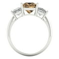thumbnail image 4 of Clara Pucci 14K White Gold 2.5ct Champagne Three-Stone Ring for Women, 4 of 8