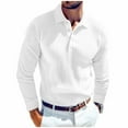 thumbnail image 2 of Ceisia Men's Slim-Fit Ribbed Long-Sleeve Polo Shirt Multi-Solid for All-Season Casual Gift, 2 of 8