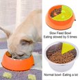 thumbnail image 2 of Cuenco antiglotón para perros y gatos, cuenco de alimentación antideslizante que promueve una ingesta de alimentos más lenta, cuenco interactivo de melamina antihinchazón (naranja L) JAMW Sencillez, 2 of 5