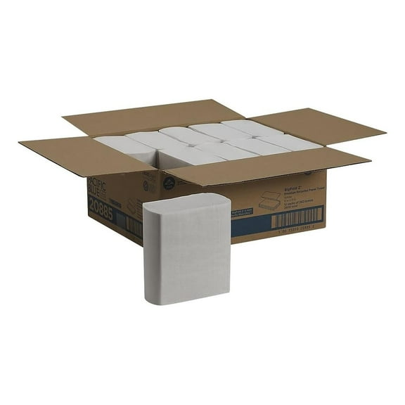 Z-Fold Multifold Paper Towels, 1-Ply, 260 Sheets/Pack, 10 Packs/Carton (20885)