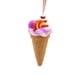thumbnail image 3 of Adorno de cono de helado para colgar en el árbol de Navidad, colgante de resina para Navidad. Púrpura, 3 of 9