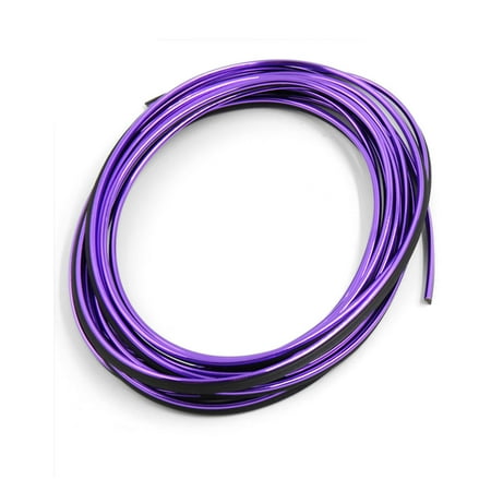 Chrome Strip - 5M Chrome Purple Car Interior Exterior Gap Decoration Moulding Trim Strip Line