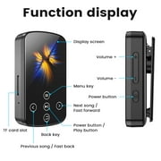 MP3 Player,Bluetooth 5.4 MP4 Music Player with 64GB SD Card,Portable HIFI Sports Music Player with Clip Touch Screen Button,Voice Recorder,FM Radio,E-Book,Support up to 128GB for Running,Walking