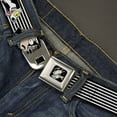thumbnail image 2 of Nickelodeon Belt, Seatbelt Buckle Belt, Rockos Modern Life Rocko Spunky Pose TV Stripe Black White, 34 to 52 Inches, 2 of 3