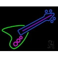 thumbnail image 1 of Electric Guitar Logo LED Neon Sign 15" Tall x 19" Wide - inches Black Square Cut Acrylic Backing, with Dimmer - Premium built indoor Sign for Studio, Club, Home décor, Event, Workshop, Storefront., 1 of 7