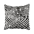 thumbnail image 1 of RYLABLUE Black And White Fingerprint Pattern Pillow Cover With Hidden Zipper Decor Cushion Two Sides 20x20 inches, 1 of 1