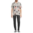 thumbnail image 3 of No Boundaries Men's and Big Men's Printed Shirt with Short Sleeves, 3 of 5