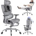 thumbnail image 2 of Office Chair with Footrest  Ergonomic Chair with Headrest  Computer Chair with Adjustable Backrest &; Armrest  Gaming Chair with Adaptive Lumbar Support  Mesh Backrest &; Cushion, 2 of 4