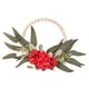 thumbnail image 4 of Corona floral de cuentas de madera para puerta de entrada, aros florales, decoración del hogar, pared bohemia Rojo, 4 of 9