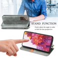 thumbnail image 3 of Dteck Case for Samsung Galaxy S20 FE(6.5 inches),Luxury Magnetic Leather Wallet Card Holder Flip Cover Protective Shockproof Kickstand S20 FE 5G Phone Case ,Gray, 3 of 7