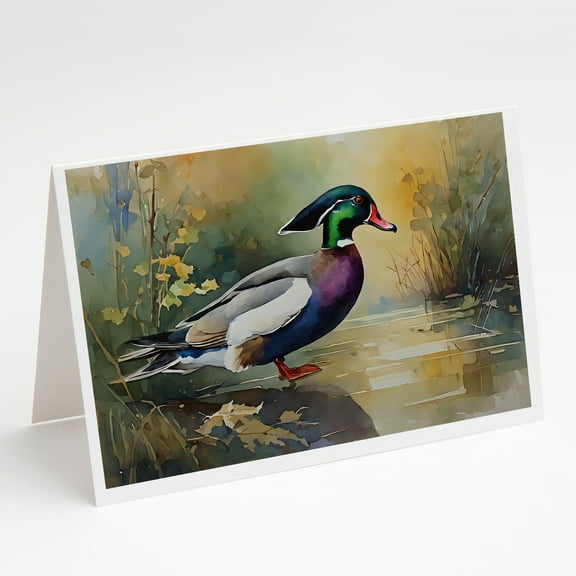 Wood Duck Greeting Cards Pack of 8 7 in x 5 in