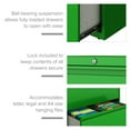 thumbnail image 2 of Hirsh 36 Inch Wide 3 Drawer Metal Lateral File Cabinet for Home and Office, Holds Letter, Legal and A4 Hanging Folders, Screamin' Green, 2 of 15