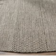 thumbnail image 3 of SAFAVIEH Montauk Karlene Geometric Striped Cotton Area Rug, Ivory/Anthracite, 4' x 4' Round, 3 of 6