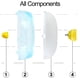 thumbnail image 4 of Juguete de ejercicio perfecto para hámsteres enanos y mascotas pequeñas: rueda para correr silenciosa azul de 14 cm, 4 of 5