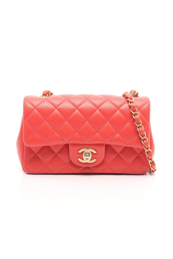 Pre-Owned Chanel Mini Matelass 20 Shoulder Bag/Handbag, Lambskin Leather, Women's, Pink,...