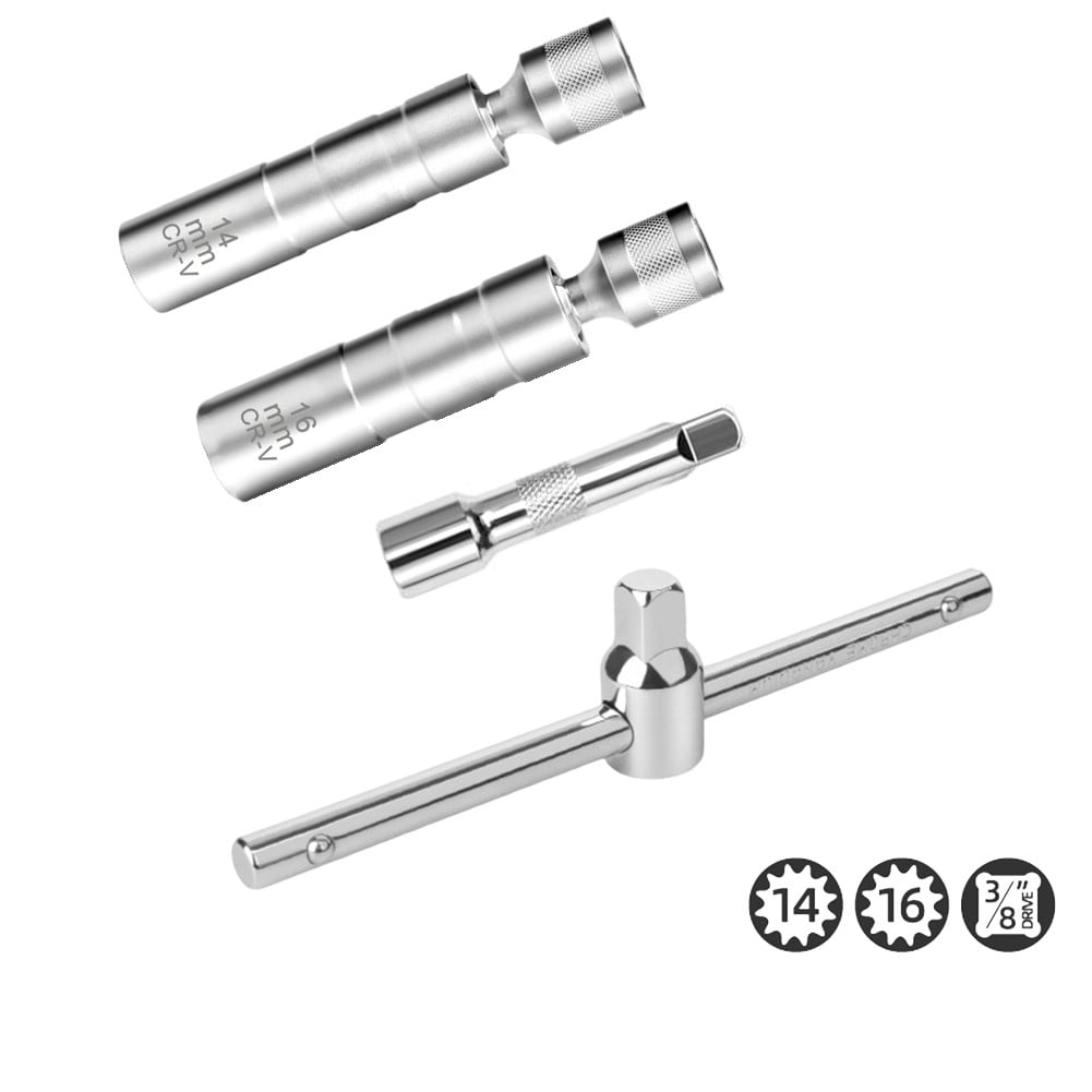 14mm 16mm Spark Wrench Set with Sliding T Handle for Car Motorcycle