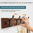 thumbnail image 5 of LFhope Coat Rack Wall Mount With Movable 5 Metal Hooks, Wooden Coat Rack Farmhouse Coat Hangers for Coat Hat Towel Purse Robes Mudroom Bathroom Entryway, 5 of 5