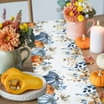 thumbnail image 4 of Pumpkin Eucalyptus Leaf Table Runner, Autumn Thanksgiving Kitchen Dining Table Decoration for Home Party Decor 13x48 Inches, 4 of 9